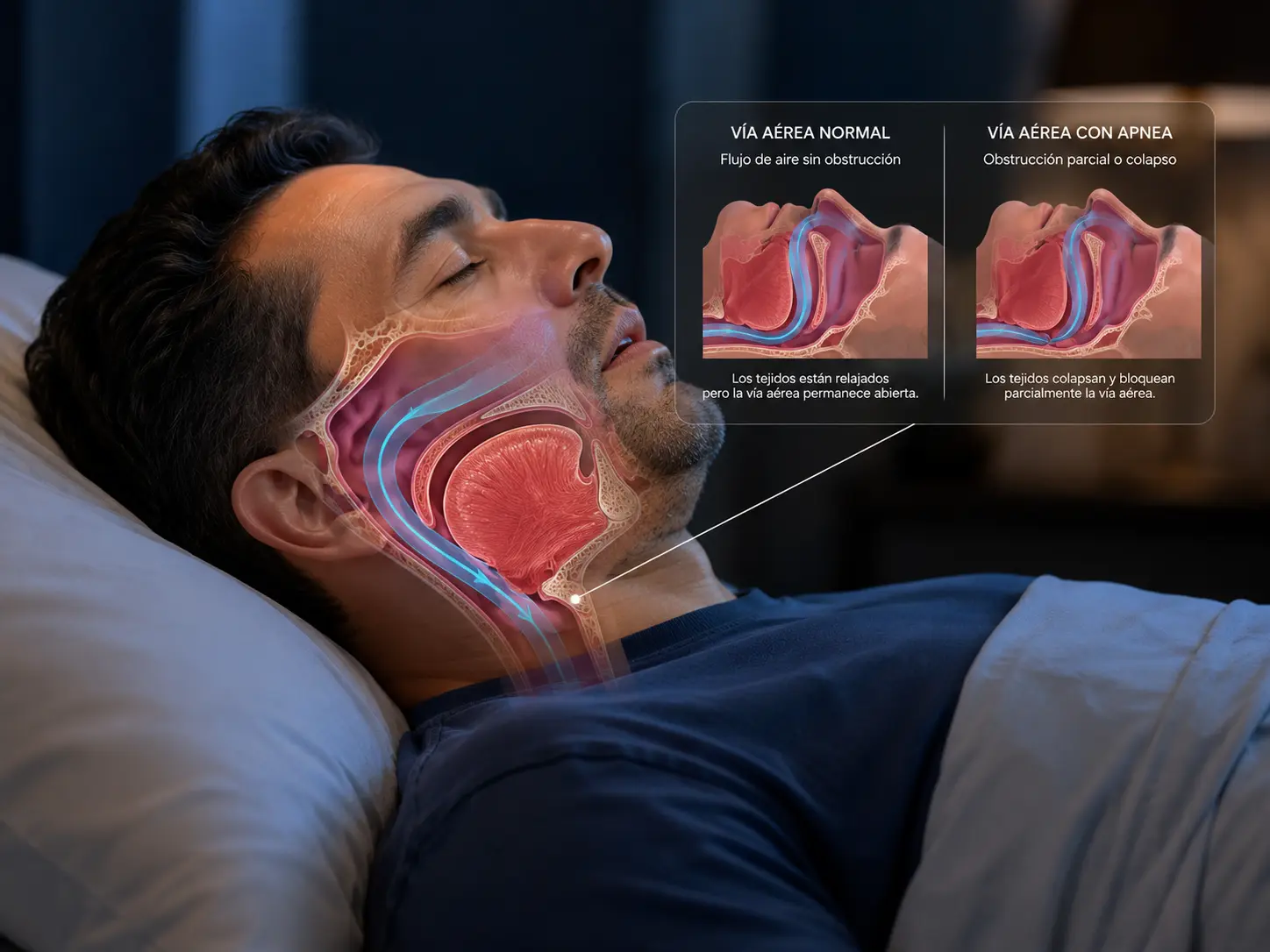Causas de la apnea del sueño: anatomía, peso, hábitos y factores de riesgo